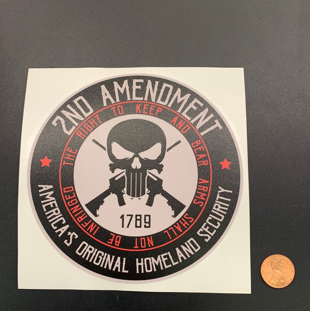 2nd amendment homeland security vinyl decal #993